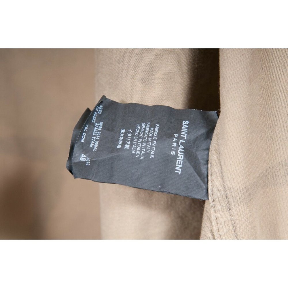 Saint Laurent Men's SS15 Gold Trimmed M65 Military Camo Field Jacke Coat Size 48 - Picture 9 of 10